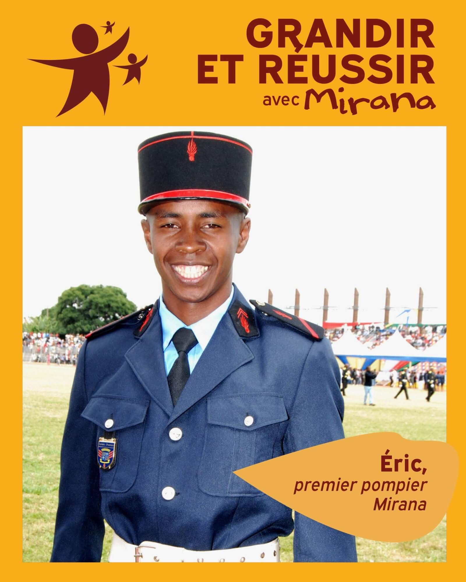 eric-premier-pompier-mirana Eric, ancien filleul de Mirana devenu pompier